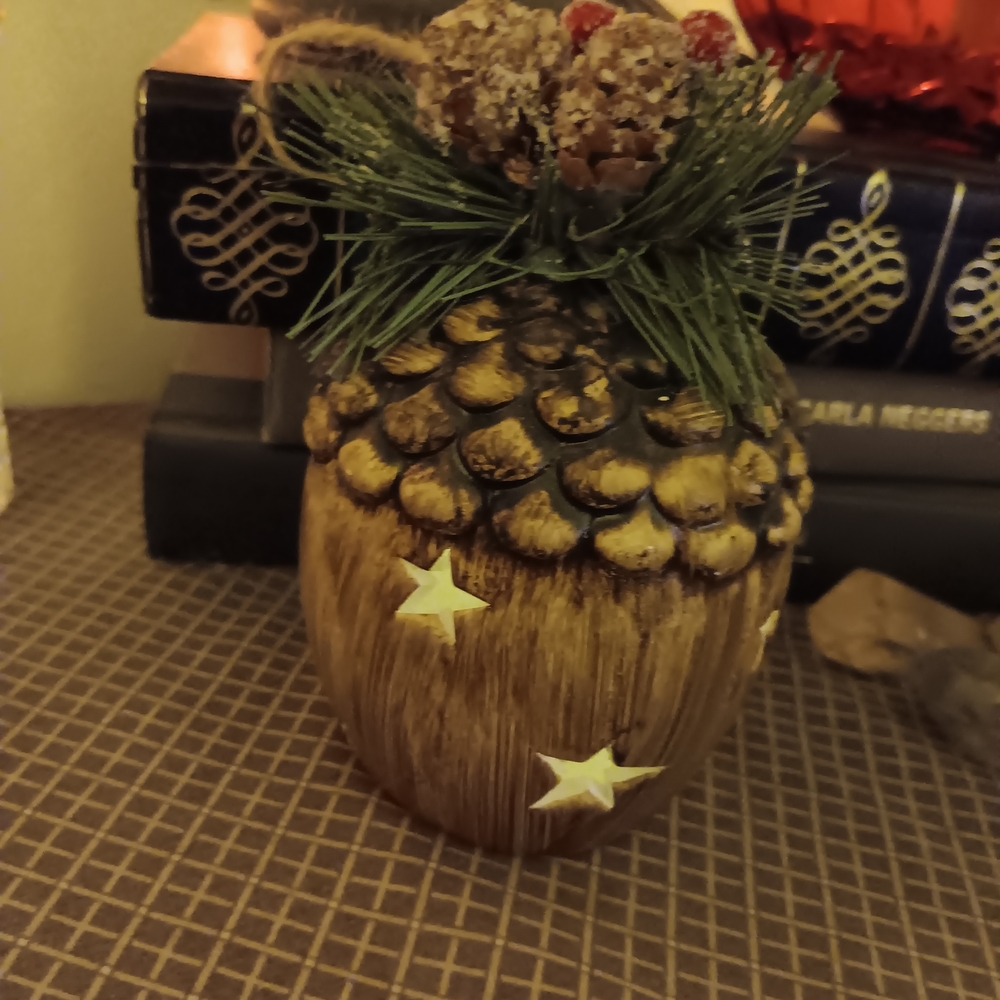 Pinecone Fairie lantern w/ Stars, Nwots